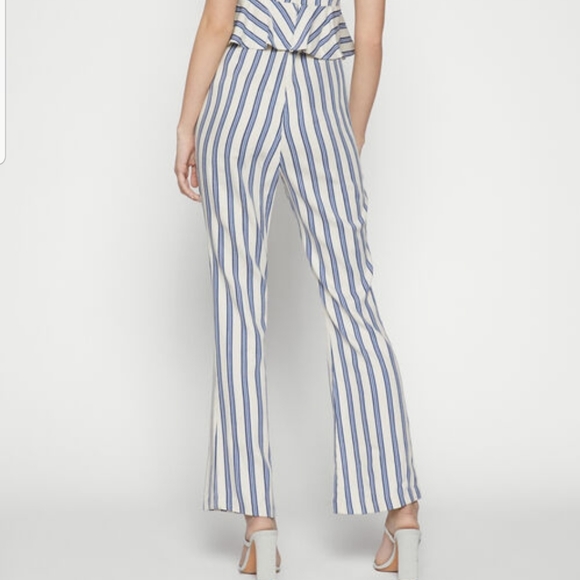 BCBGeneration Striped Peplum Jumpsuit - Picture 8 of 16
